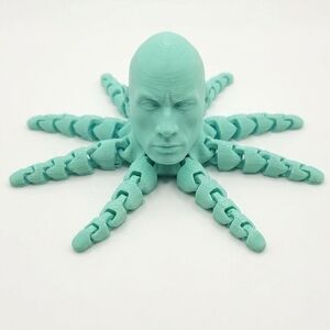 The Rocktopus - Articulated 3D Printed Fidget Toy WWE Dwayne The Rock Johnson